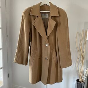 Vintage Aquascutum Double breasted wool and cashmere  camel coat